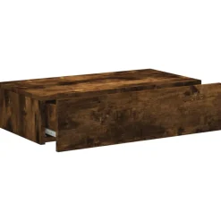 vidaXL Mueble de TV con luces LED 60x35x15,5 cm Roble ahumado Best