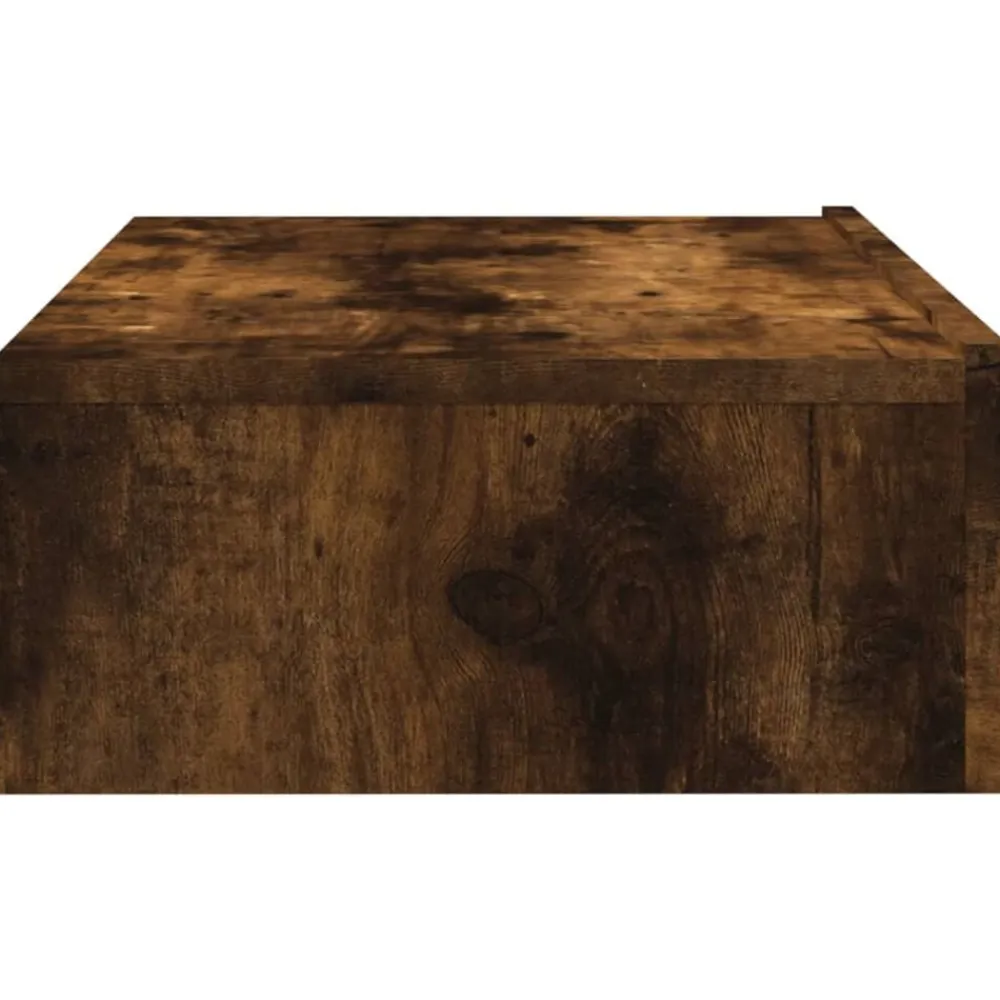 vidaXL Mueble de TV con luces LED 60x35x15,5 cm Roble ahumado Best