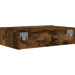 vidaXL Mueble de TV con luces LED 60x35x15,5 cm Roble ahumado Best