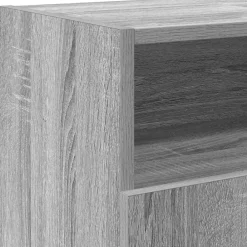 vidaXL Mueble de TV con luces LED 120x30x50 cm Gris sonoma