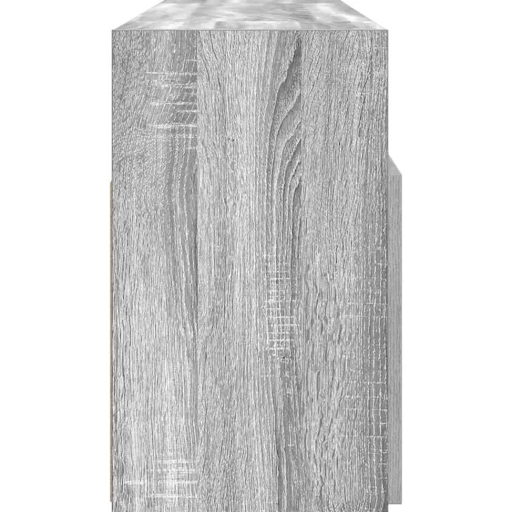 vidaXL Mueble de TV con luces LED 120x30x50 cm Gris sonoma