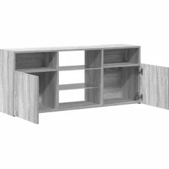 vidaXL Mueble de TV con luces LED 120x30x50 cm Gris sonoma
