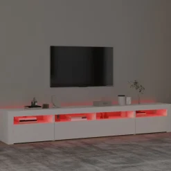 vidaXL Muebles Tv-Mueble de TV con luces LED 240x35x40 cm