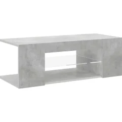 vidaXL Mueble de TV con luces LED gris hormigón 90x39x30 cm Gris hormigón Sale