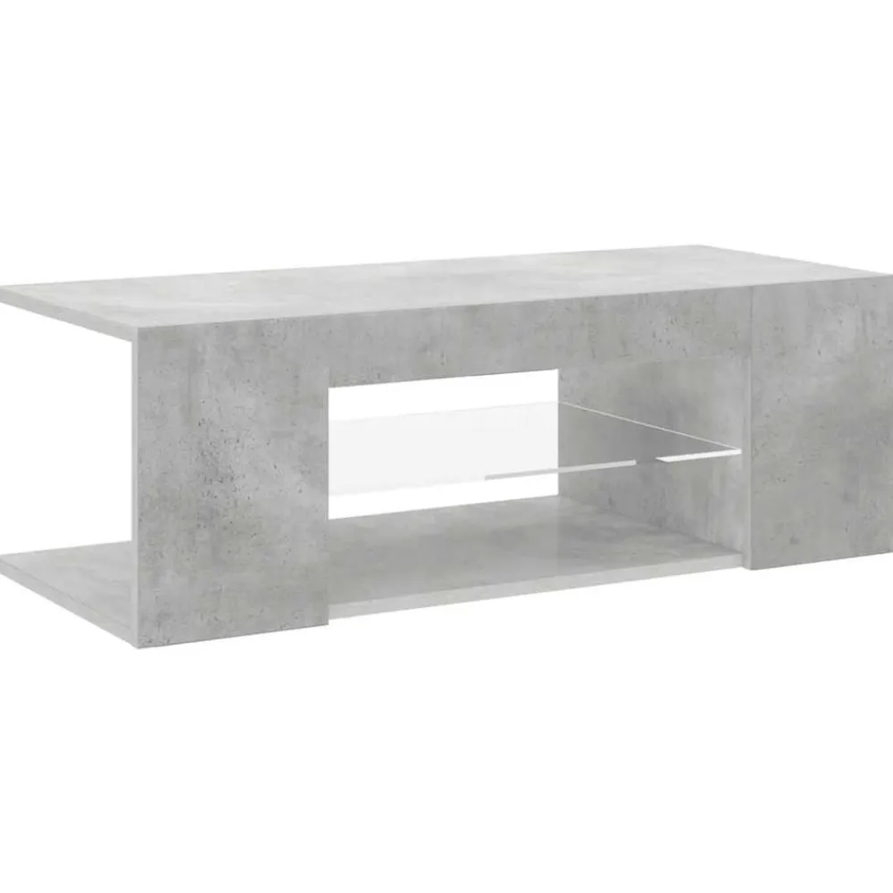 vidaXL Mueble de TV con luces LED gris hormigón 90x39x30 cm Gris hormigón Sale