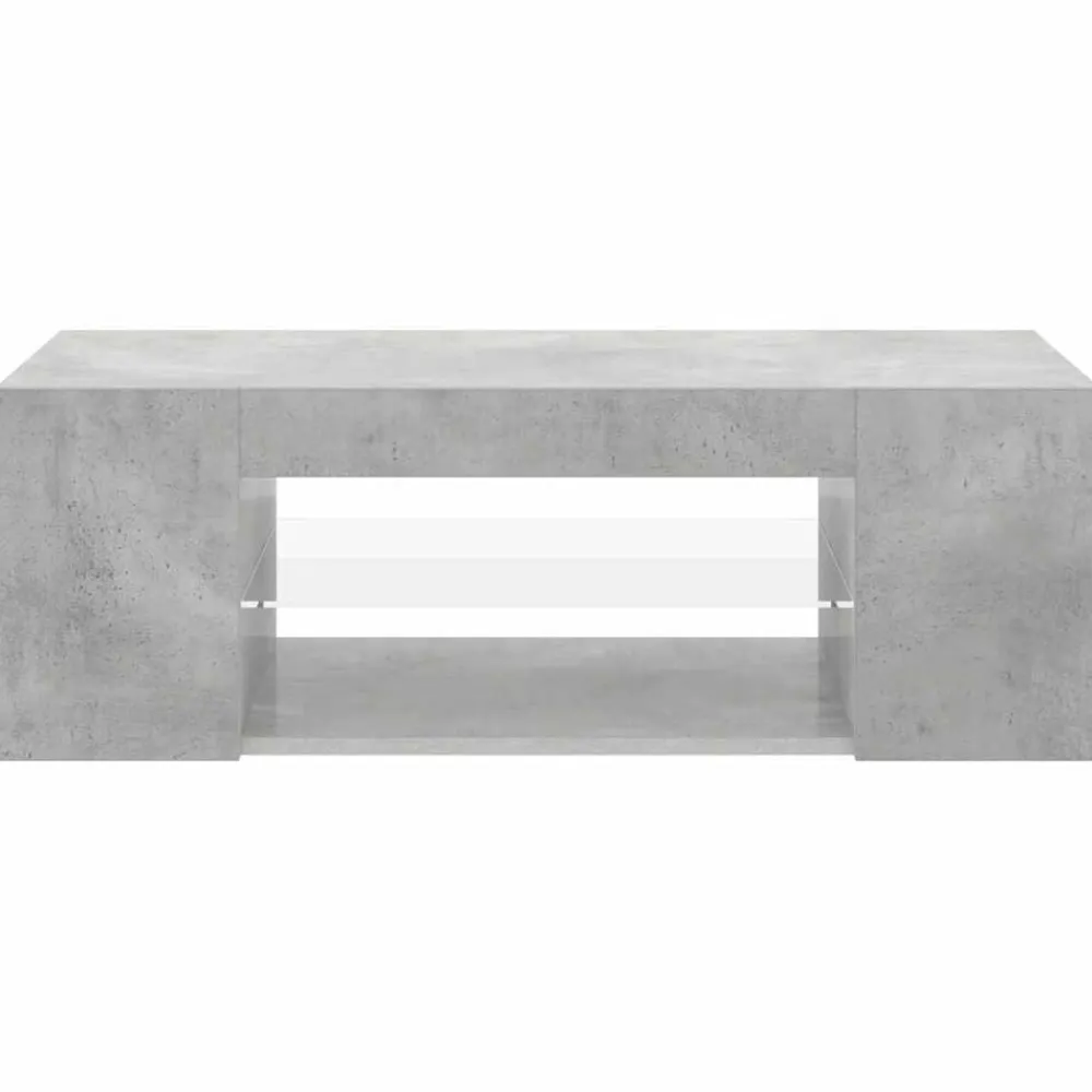vidaXL Mueble de TV con luces LED gris hormigón 90x39x30 cm Gris hormigón Sale