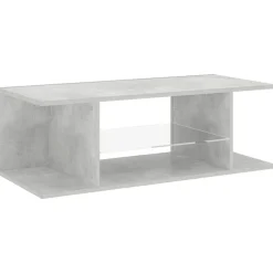 vidaXL Mueble de TV con luces LED gris hormigón 90x39x30 cm Gris hormigón Sale