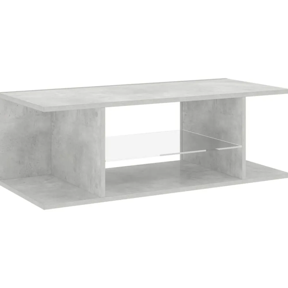 vidaXL Mueble de TV con luces LED gris hormigón 90x39x30 cm Gris hormigón Sale