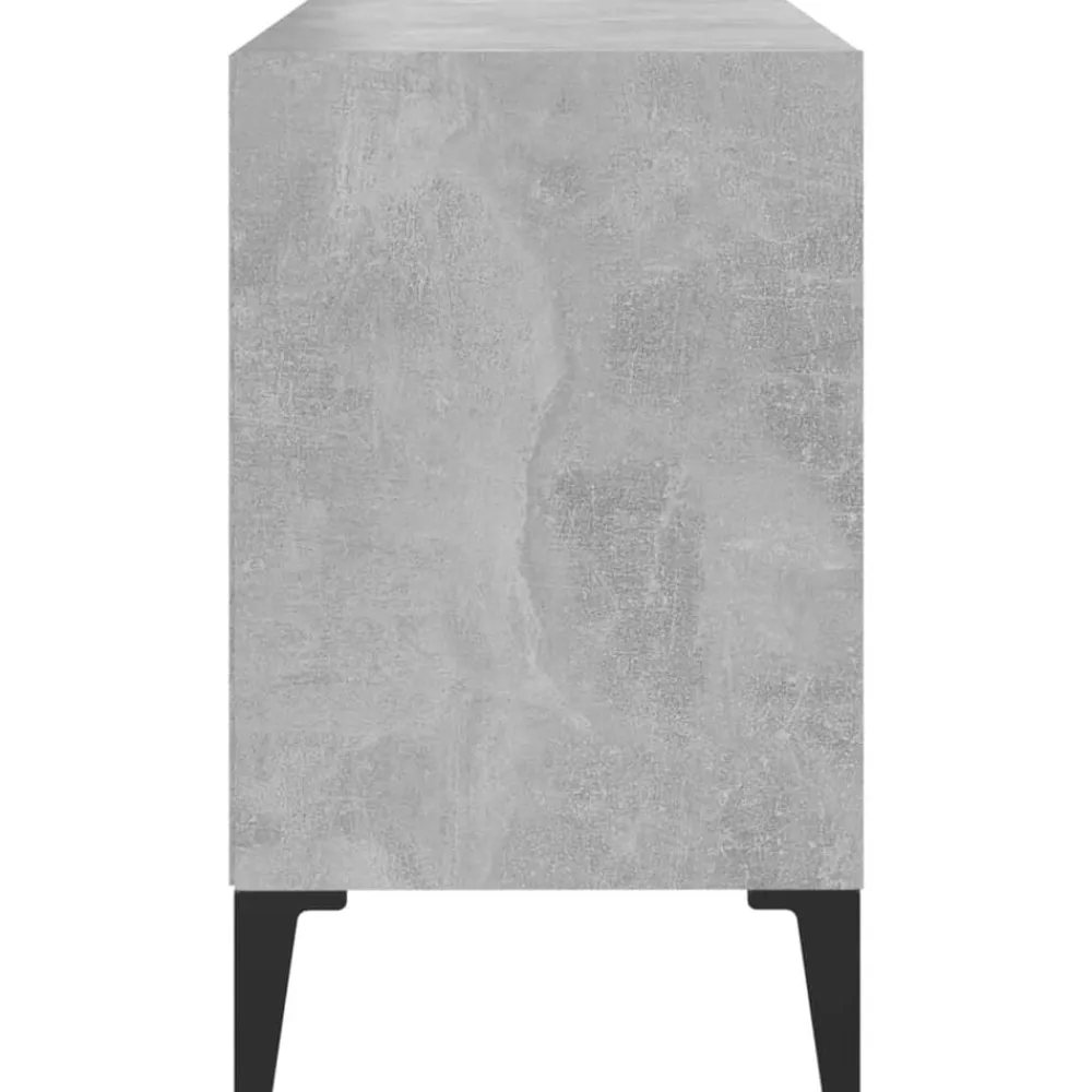 vidaXL Muebles Tv-Mueble de TV con patas metal gris hormigón 69,5x30x50 cm