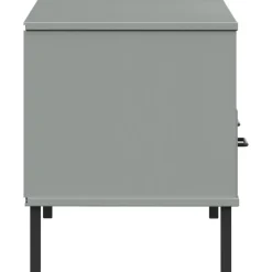 vidaXL Muebles Tv-Mueble de TV con patas de metal OSLO madera maciza pino
