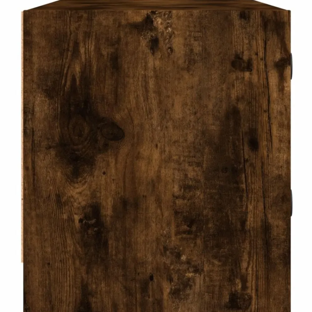 vidaXL Mueble de TV con puertas de vidrio 102x37x42 cm Roble ahumado Hot
