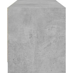 vidaXL Muebles Tv-Mueble de TV con puertas de vidrio gris hormigón 102x37x42 cm