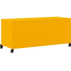 vidaXL Mueble de TV de acero mostaza 100,5x39x43,5 cm Amarillo Hot