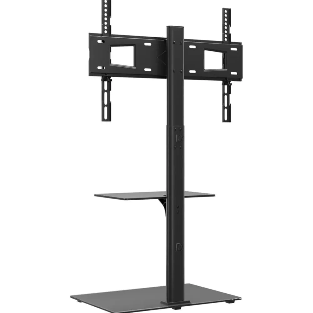 vidaXL Mueble de TV de esquina 2 niveles para 32-65 pulgadas negro Best
