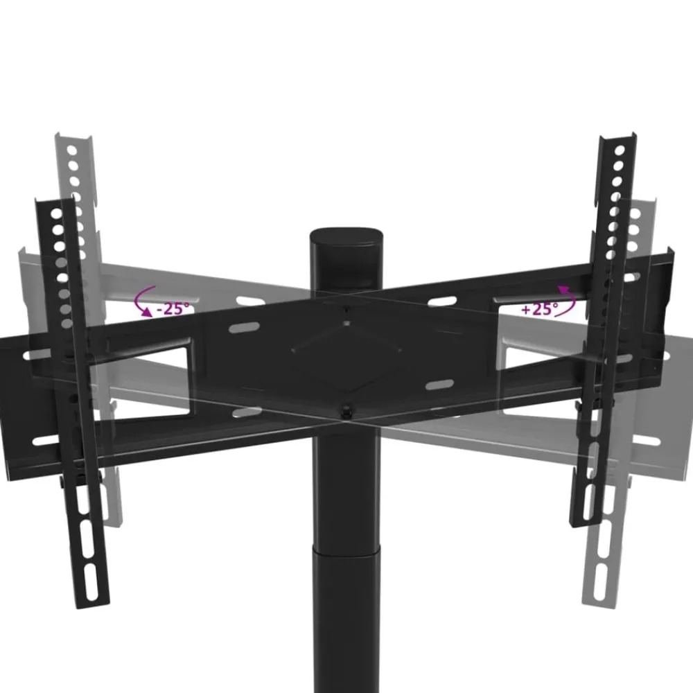 vidaXL Mueble de TV de esquina 2 niveles para 32-65 pulgadas negro Best