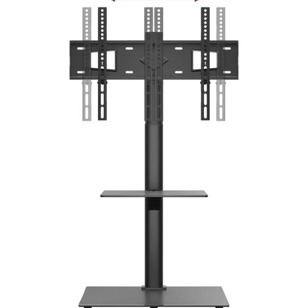 vidaXL Mueble de TV de esquina 2 niveles para 32-65 pulgadas negro Best