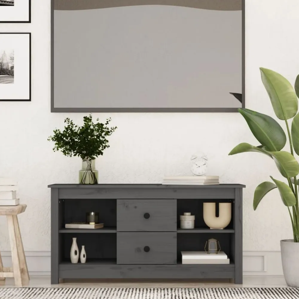 vidaXL Muebles Tv-Mueble de TV de madera maciza de pino 103x36,5x52 cm