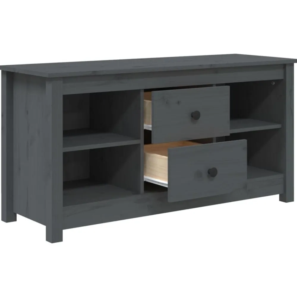 vidaXL Muebles Tv-Mueble de TV de madera maciza de pino 103x36,5x52 cm