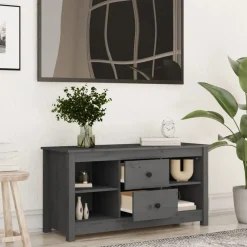 vidaXL Muebles Tv-Mueble de TV de madera maciza de pino 103x36,5x52 cm
