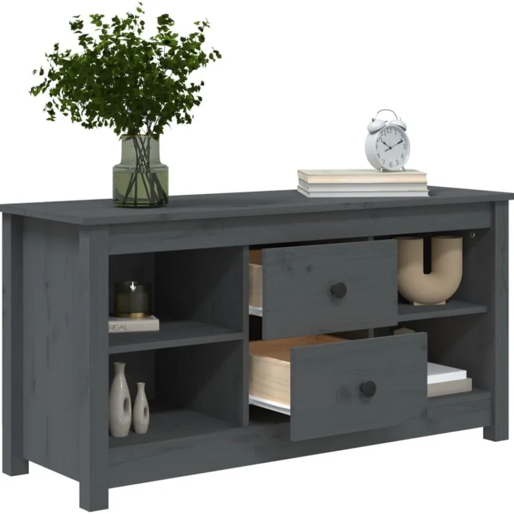 vidaXL Muebles Tv-Mueble de TV de madera maciza de pino 103x36,5x52 cm