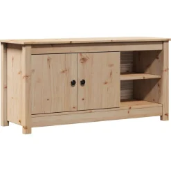 vidaXL Mueble de TV de madera maciza de pino 103x36,5x52 cm Natural Online