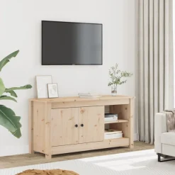 vidaXL Mueble de TV de madera maciza de pino 103x36,5x52 cm Natural Online