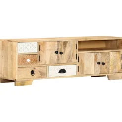 vidaXL Muebles Tv-Mueble de TV de madera maciza de mango 120x30x40 cm