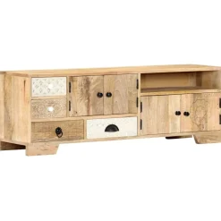 vidaXL Muebles Tv-Mueble de TV de madera maciza de mango 120x30x40 cm
