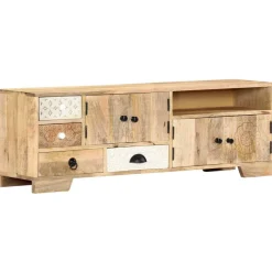 vidaXL Muebles Tv-Mueble de TV de madera maciza de mango 120x30x40 cm