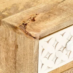 vidaXL Muebles Tv-Mueble de TV de madera maciza de mango 120x30x40 cm