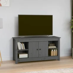 vidaXL Muebles Tv-Mueble de TV de madera maciza de pino 103x36,5x52 cm