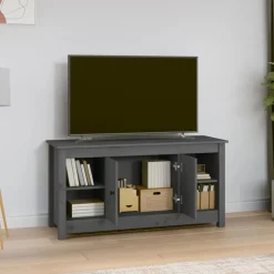 vidaXL Muebles Tv-Mueble de TV de madera maciza de pino 103x36,5x52 cm
