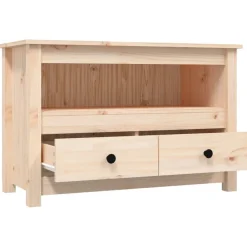 vidaXL Muebles Tv-Mueble de TV de madera maciza de pino 79x35x52 cm
