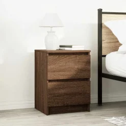 vidaXL Muebles Tv-Mueble de TV de madera de roble marrón 40x35x54 cm