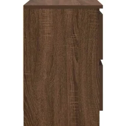 vidaXL Muebles Tv-Mueble de TV de madera de roble marrón 40x35x54 cm