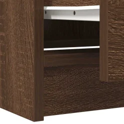 vidaXL Muebles Tv-Mueble de TV de madera de roble marrón 40x35x54 cm