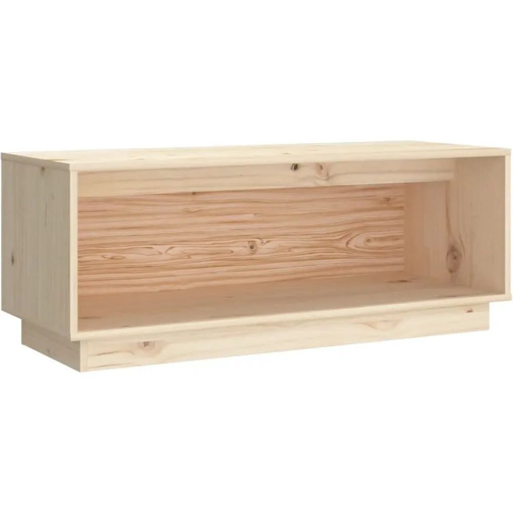 vidaXL Muebles Tv-Mueble de TV de madera maciza de pino 90x35x35 cm