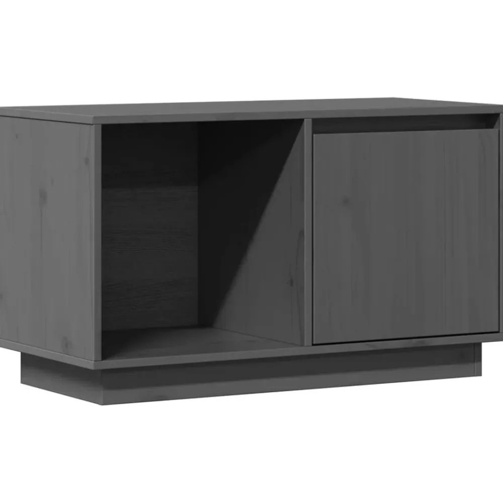 vidaXL Muebles Tv-Mueble de TV de madera maciza de pino 74x35x44 cm