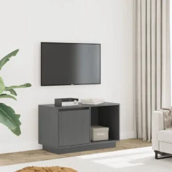vidaXL Muebles Tv-Mueble de TV de madera maciza de pino 74x35x44 cm