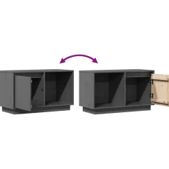 vidaXL Muebles Tv-Mueble de TV de madera maciza de pino 74x35x44 cm