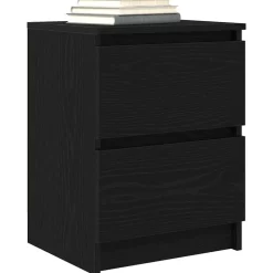 vidaXL Mueble de TV de madera de ingeniería 40x35x54 cm Negro New