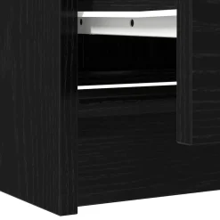 vidaXL Mueble de TV de madera de ingeniería 40x35x54 cm Negro New
