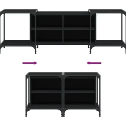 vidaXL Muebles Tv-Mueble de TV de madera de ingeniería 153x37x50 cm