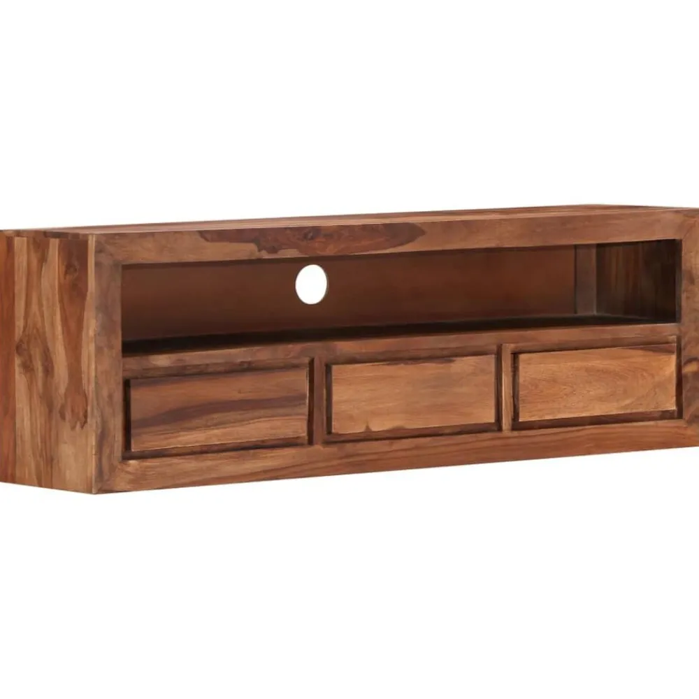 vidaXL Muebles Tv-Mueble de TV de madera maciza de acacia 120x30x40 cm