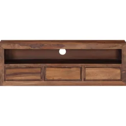 vidaXL Muebles Tv-Mueble de TV de madera maciza de acacia 120x30x40 cm