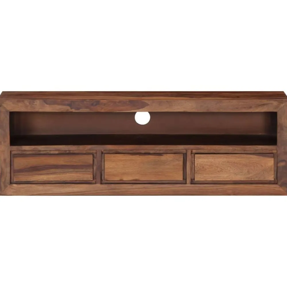 vidaXL Muebles Tv-Mueble de TV de madera maciza de acacia 120x30x40 cm