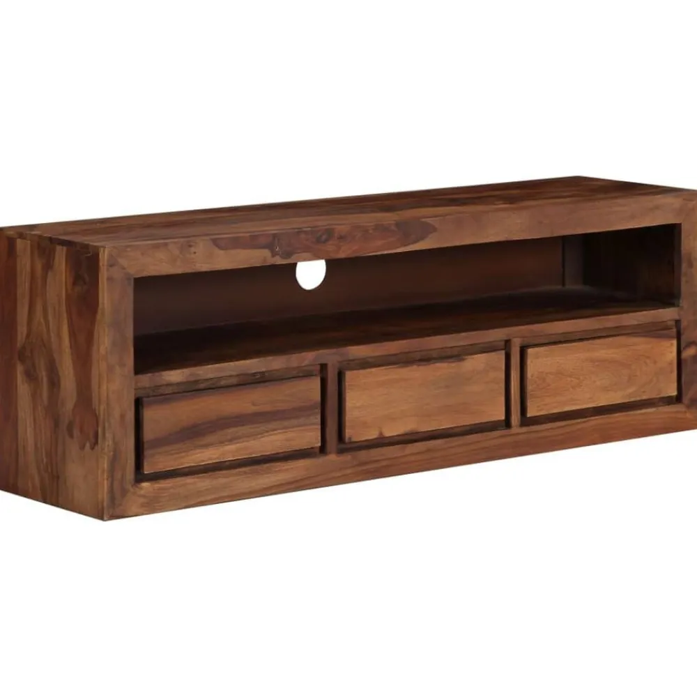 vidaXL Muebles Tv-Mueble de TV de madera maciza de acacia 120x30x40 cm
