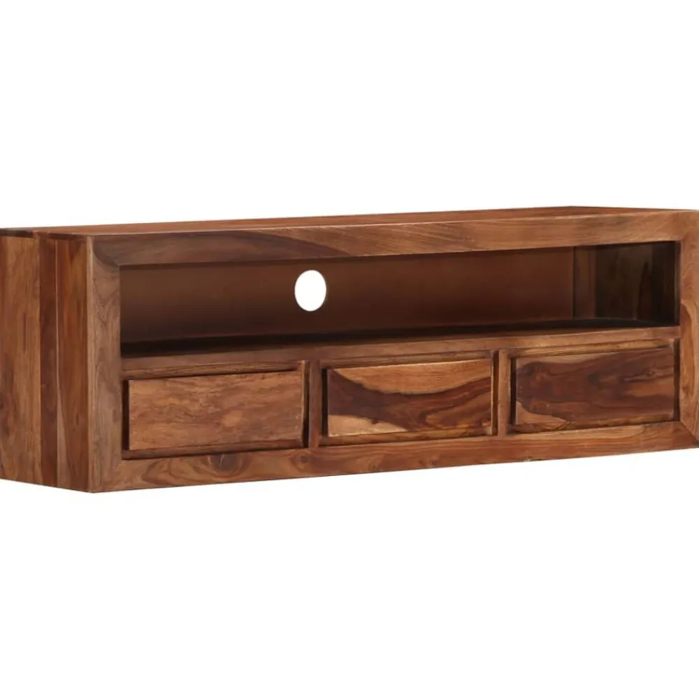 vidaXL Muebles Tv-Mueble de TV de madera maciza de acacia 120x30x40 cm