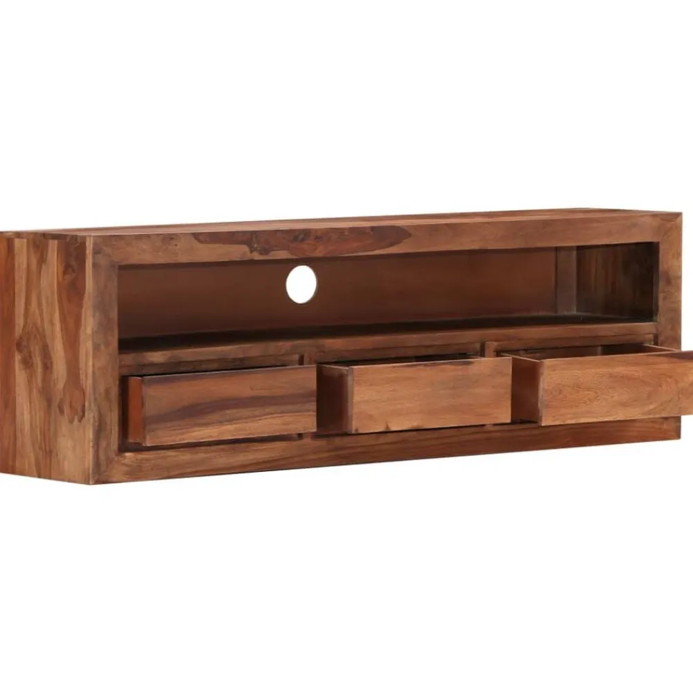 vidaXL Muebles Tv-Mueble de TV de madera maciza de acacia 120x30x40 cm