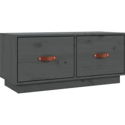 vidaXL Muebles Tv-Mueble de TV de madera maciza de pino 80x34x35 cm